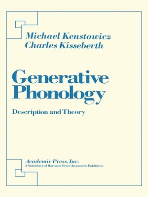 cover image of Generative Phonology